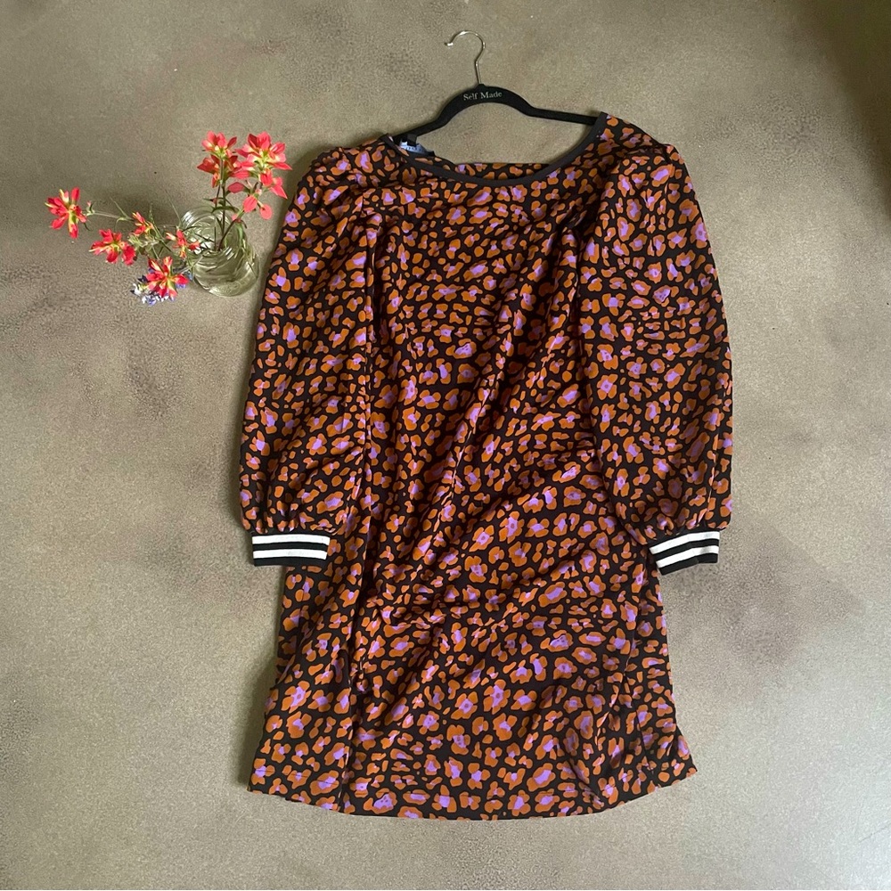 Eloquii Knee Length Spot Pattern Dress Funky Leopard EUC 14 Large XL Plus